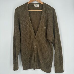Vintage Olive Green Arnold Palmer Grandpa Sweater